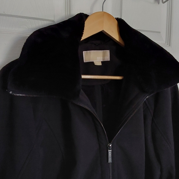 Michael Kors Black Winter Trench Coat - Picture 2 of 7